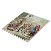 トーナメント、プレート1で徒歩で決闘している騎士 タイル (側面)