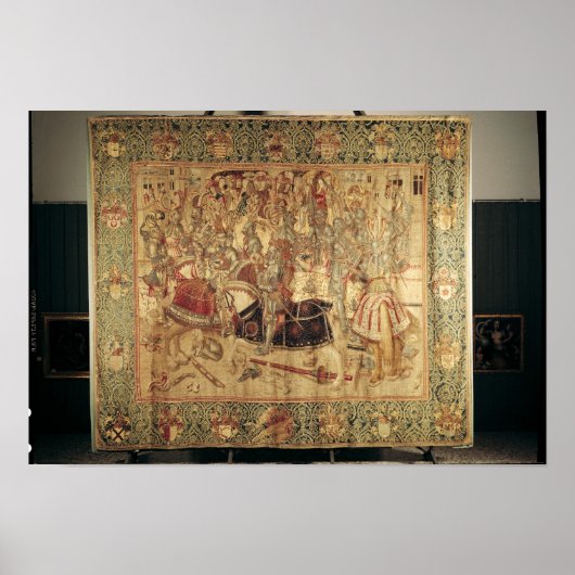トーナメント、垂直織機タペストリー ポスター (正面)