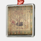 トーナメント、縦の織機のタペストリー メタルオーナメント (左)