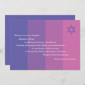 トーナルパープルバルミツワー招待 招待状 (正面/裏面)