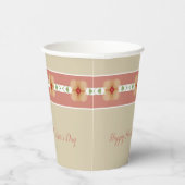 トープとオレンジ 紙コップ (右)