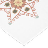 トープとセージ緑の雪モダン片 ミディアムテーブルランナー (コーナー)