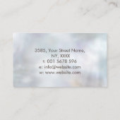 トープとティール（緑がかった色）大理石の生命の木 名刺 (裏面)