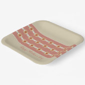 トープとローズピンクの広場 ペーパープレート (傾斜あり)