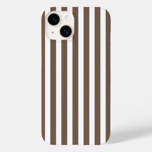 トープと白いキャンディストライプー Case-Mate iPhone 14ケース