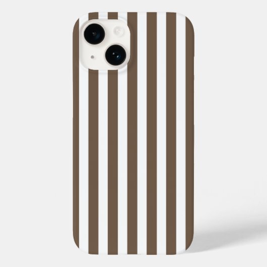 トープと白いキャンディストライプー Case-Mate iPhoneケース (裏面)