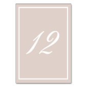 トープと白の書道 テーブルナンバー (裏面)