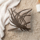 トープと茶色の芸術的抽象芸術リボン クッション (ブランケット)