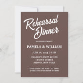トープシンプルスタイル結婚のリハーサルディナー 招待状 (正面)