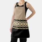 トープバラ色のピンクと黒 エプロン (インサイチュ)