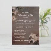 トープヴィンテージユリお祝いの生活 招待状 (スタンド正面)