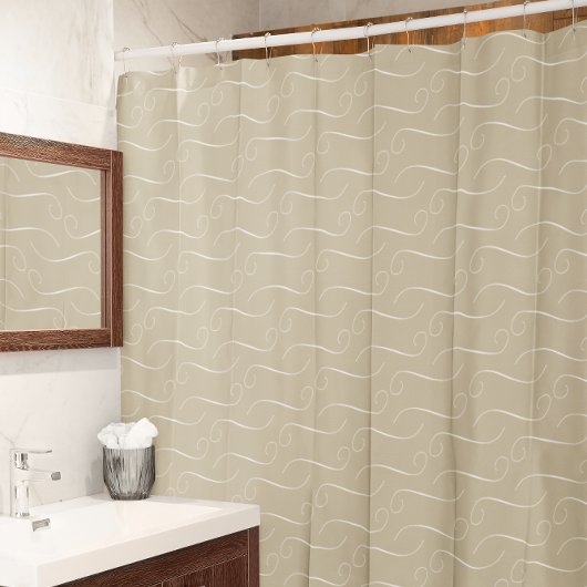 トープ渦巻き シャワーカーテン