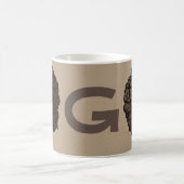 トープ・ブラウン黒人女性を励ます コーヒーマグカップ (中央)