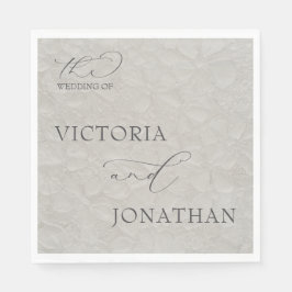 トープ&ブラックシンプルエレガント スタンダードランチョンナプキン