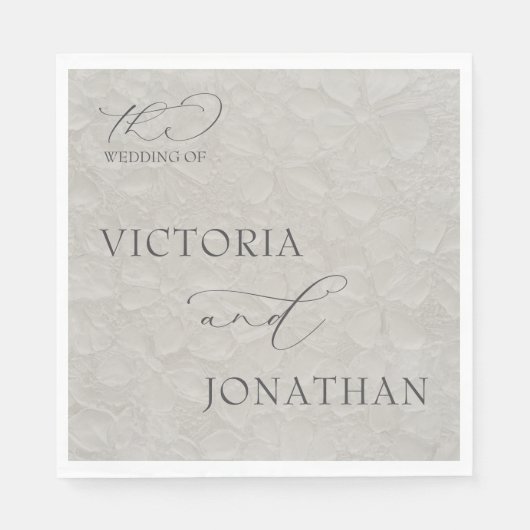 トープ&ブラックシンプルエレガント スタンダードランチョンナプキン (正面)