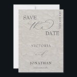 トープ&ブラックシンプルエレガント セーブザデート<br><div class="desc">日付エレガントカードを保存する。一致するアイテムが使用可能</div>