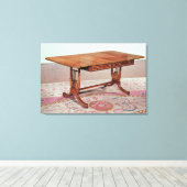 トーマスのハープ脚を持つソファテーブル キャンバスプリント (インサイチュ (ウッドフロア))