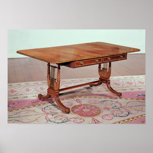 トーマスのハープ脚を持つソファテーブル ポスター (正面)