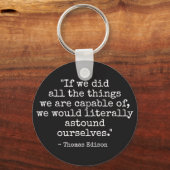 トーマスエジソン引用文 キーホルダー (正面)