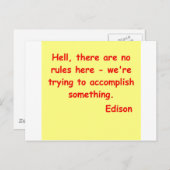 トーマスエジソン引用文 ポストカード (正面/裏面)