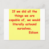 トーマスエジソン引用文 ポストカード (正面)