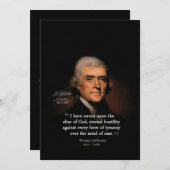 トーマスジェファーソンバイレンブラント – 神の祭壇引用文 シーズンカード (正面/裏面)