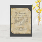 トーマスジェファーソン引用文 カード (黄色い花)