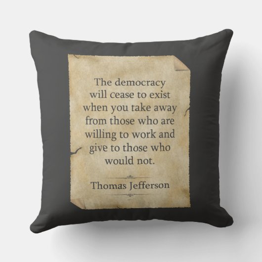 トーマスジェファーソン引用文 クッション (裏面)