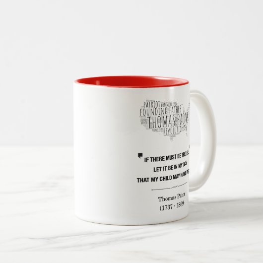 トーマスペイネリバティ引用文 ツートーンマグカップ (正面右)