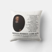 トーマスホッブスレヴィアサンタンマン孤独な貧しい引用文 クッション (裏面)