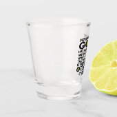 トーマス・アクィナスの名言:神があなたに与えたものを見極めよ ショットグラス (左)