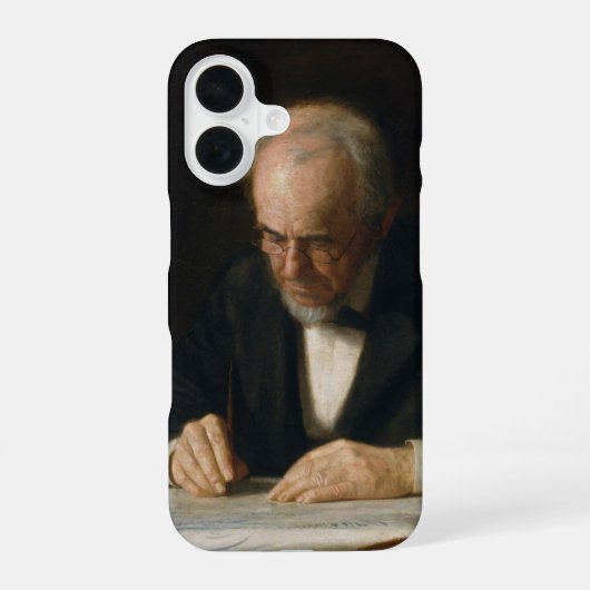 トーマス・イーキンズの『筆の達人』 iPhone 16ケース (裏面)