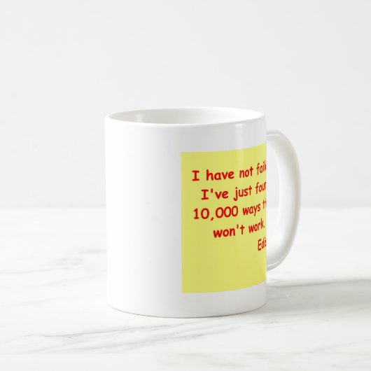 トーマス・エジソンの引用文 コーヒーマグカップ (正面右)