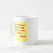 トーマス・エジソンの引用文 コーヒーマグカップ (正面左)