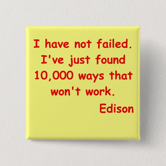 トーマス・エジソンの引用文 缶バッジ (正面)