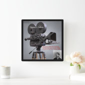 トーマス・エジソン「もう1回」引用文壁時計 スクエア壁時計 (ホーム)