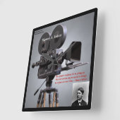 トーマス・エジソン「もう1回」引用文壁時計 スクエア壁時計 (傾斜)