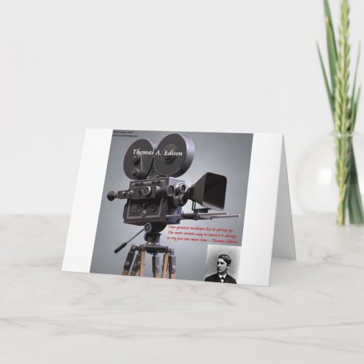 トーマス・エジソン「もう1回」引用文 カード (正面)