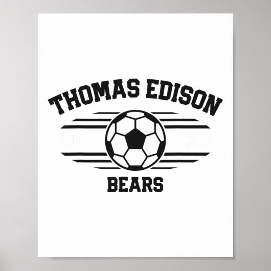 トーマス・エジソン・ベアーズ サッカー ビブ 2025 ポスター (正面)