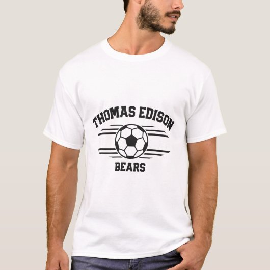 トーマス・エジソン・ベアーズ サッカー ビル 2025  Tシャツ (正面)