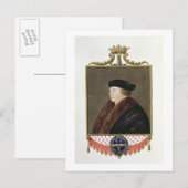 トーマス・クロムウェル(c.1485-1540)のポートレートIst Earl ポストカード (正面/裏面)