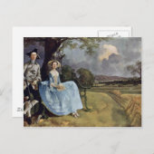 トーマス・ゲインズボローによる『アンドリュース夫妻の肖像』 ポストカード (正面/裏面)