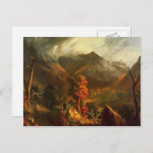 トーマス・コールの『夕陽の静けさ』 ポストカード (正面/裏面)