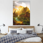 トーマス・コール – ヴォクリューズの泉 – 1841 - キャンバスプリント (インサイチュ (寝室))