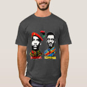 トーマス・サンカラとパトリス・ルムンバ パン・アフリカニズムのアイコン Tシャツ (正面)