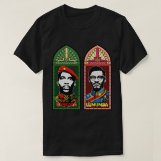 トーマス・サンカラ パトリス・ルムンバ パン・アフリカン アート Tシャツ