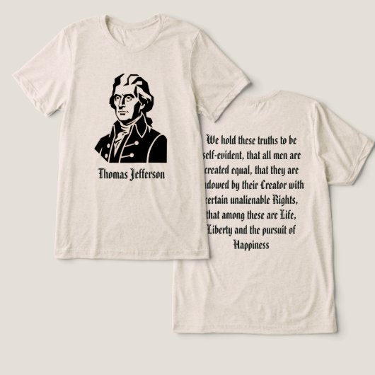 トーマス・ジェファソン トライブレンドTシャツ (デザイン正面&裏面)