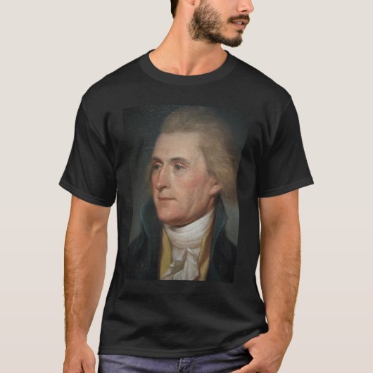トーマス・ジェファーソンのポートレートの絵画 Tシャツ (正面)