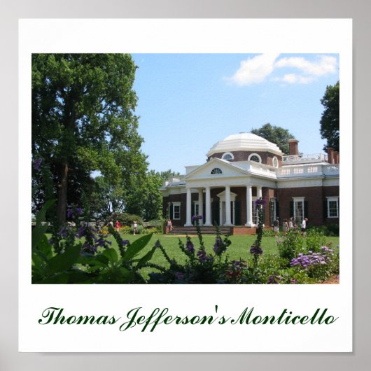 トーマス・ジェファーソンのモンティチェロ ポスター (正面)