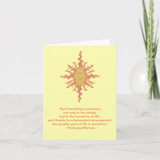 トーマス・ジェファーソンの友情の引用文Notecard カード (正面)